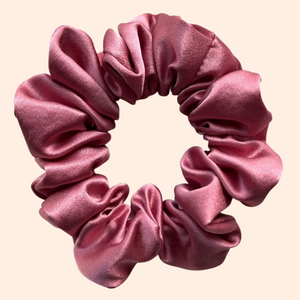 Silk Hair Scrunchie - Rose
