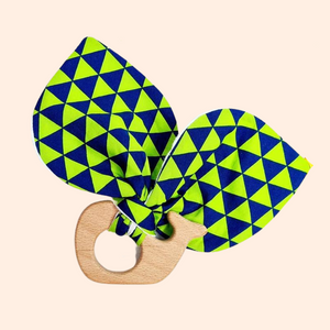Animal Teething Ring - Triangle Green Whale