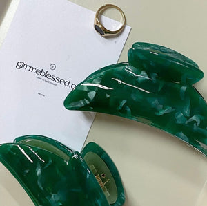 Green Blessed Hair Claw Clip